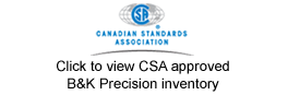 Click here to view CSA approved B&K Precision inventory in Canada.